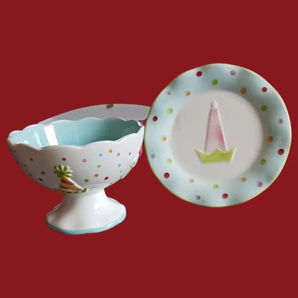 Cupcake plate& ice cream bowl - Picture 1 of 7